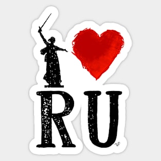 I Heart Russia black by Tai's Tees Sticker